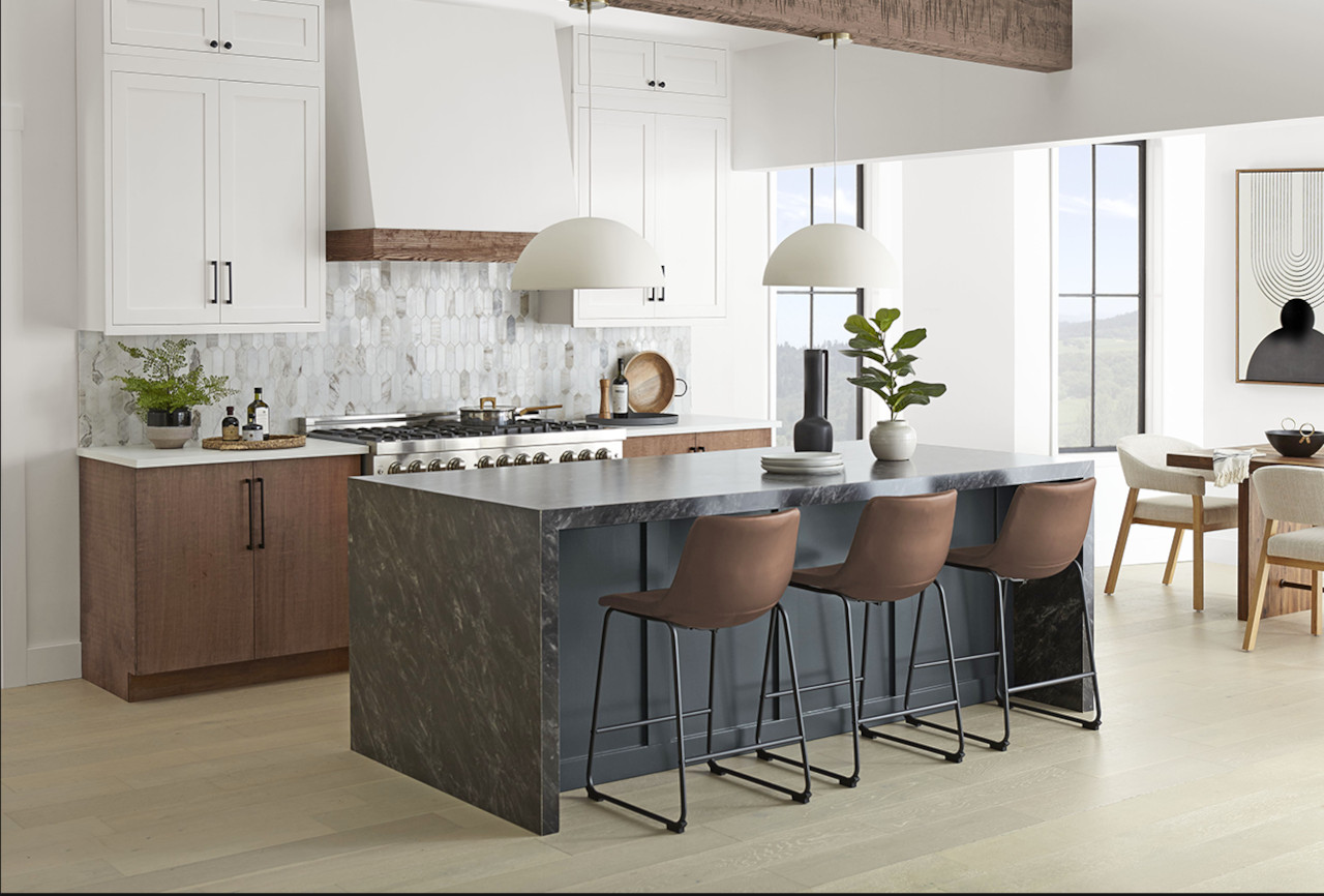 Kitchen Trends 2024: Behr's Paint Color of the Year Is Called Cracked Pepper. It's a Dark Gray Color That's Not Quite Black. Photo Courtesy of Behr.com.